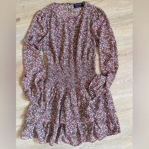 MINKPINK Pink and Green Floral Dress